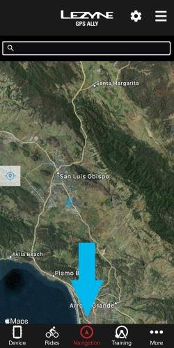 iPhone screenshot navigation tab