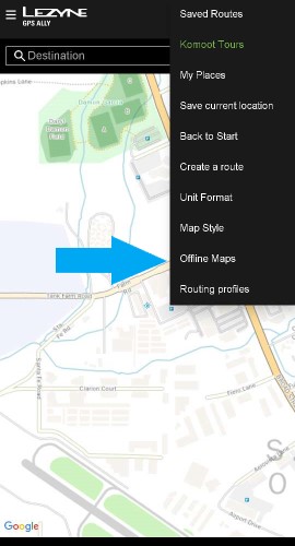 App screenshot offline maps