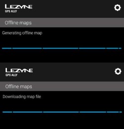 App screen downloading map progress bar