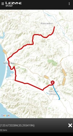 App screen with map